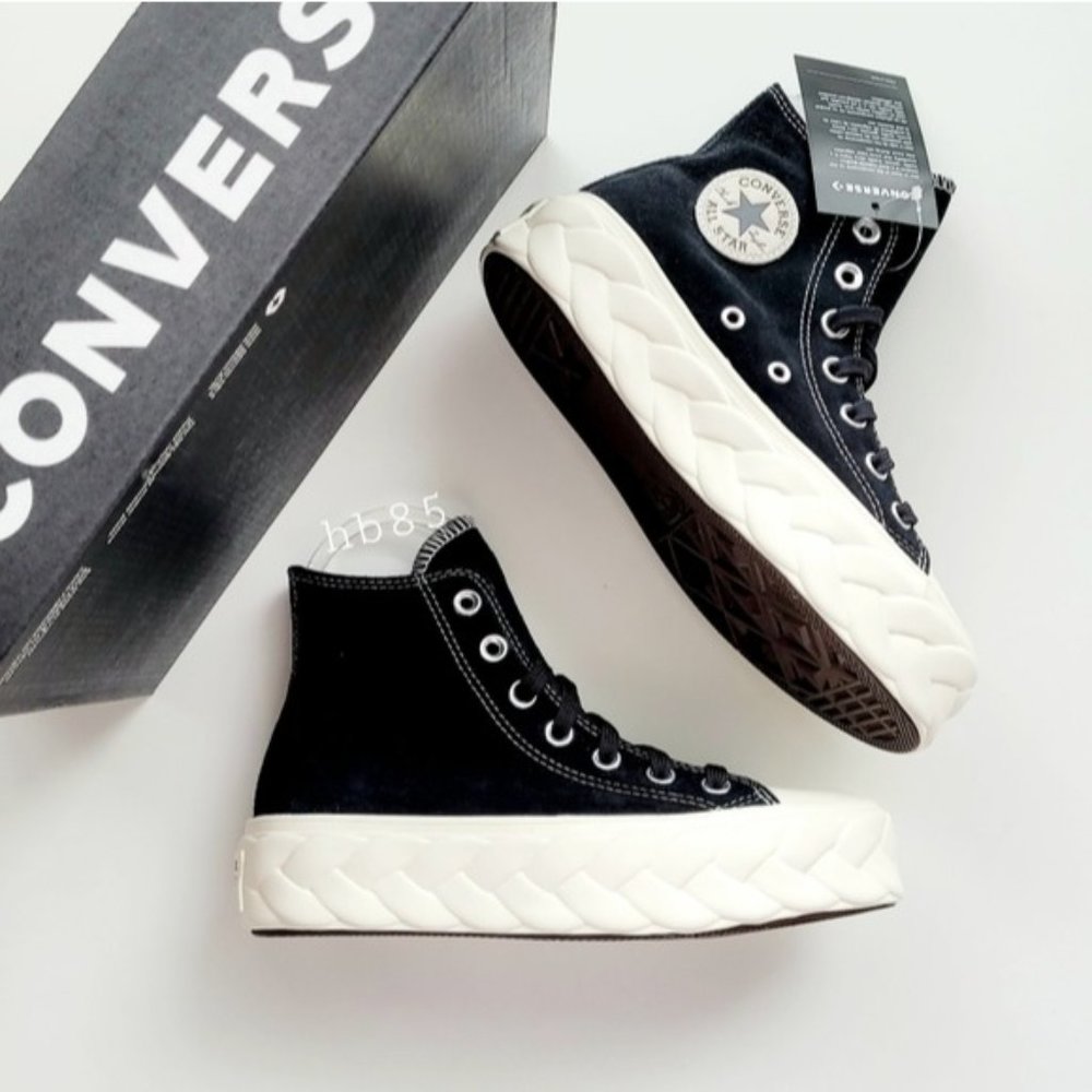 Converse CTAS Lift Cable Hi Black Egret Platform Sneaker Women's 5